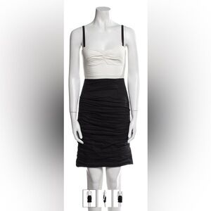 Nicole Miller Collection b&w mini cocktail dress